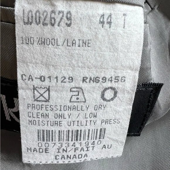 Men’s Kasper gray suit, 44, 38 x30, used - Picture 5 of 8